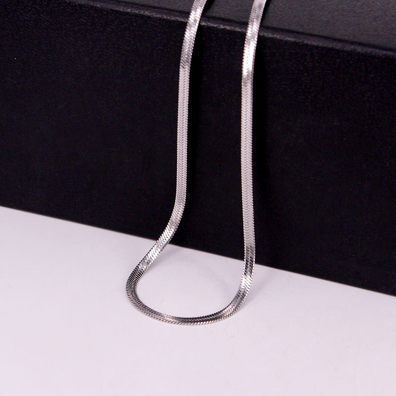 Women's Herringbone Chain Choker Necklace