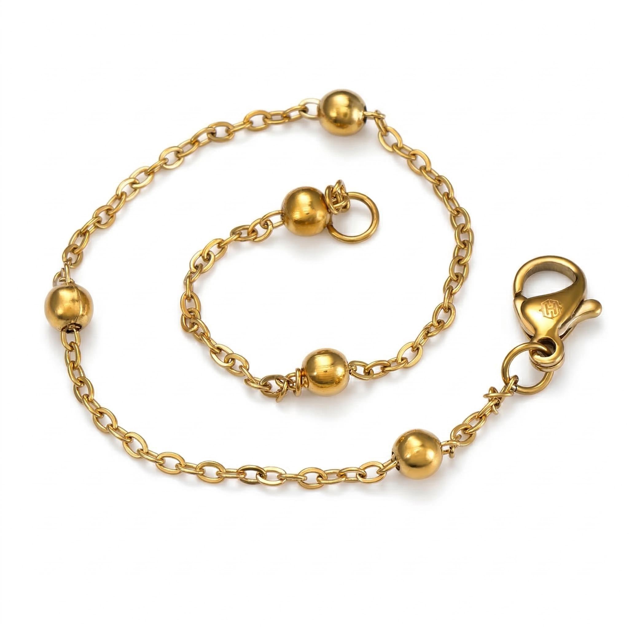 3mm Interval Beads Bracelet in Gold 3mm Interval Beads Bracelet in Gold