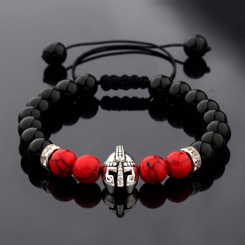 Spartan Warrior Helmet Beaded Bracelet Spartan Warrior Helmet Beaded Bracelet