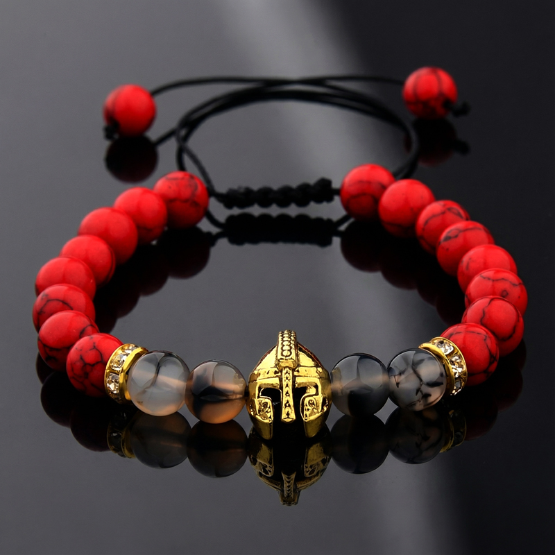 Spartan Warrior Helmet Beaded Bracelet Spartan Warrior Helmet Beaded Bracelet