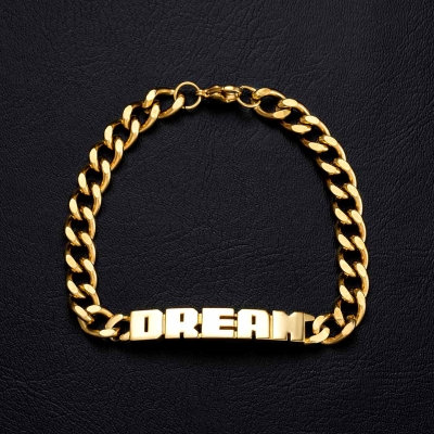 8mm DREAM Cuban Bracelet in Gold