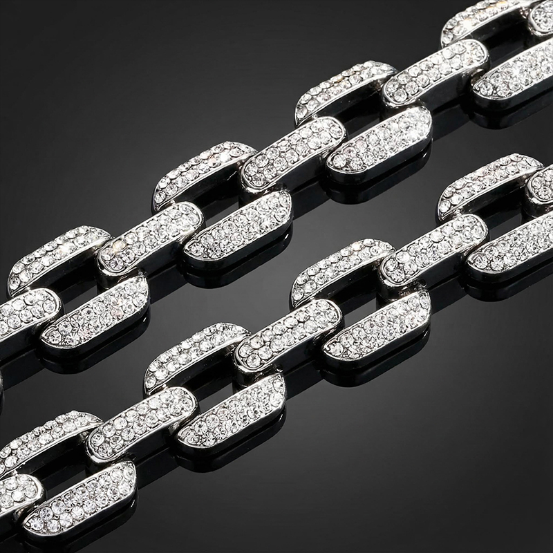 12mm Iced Rectangle Bracelet