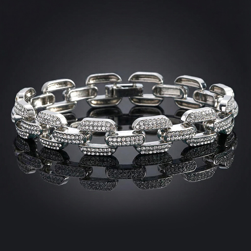 12mm Iced Rectangle Bracelet