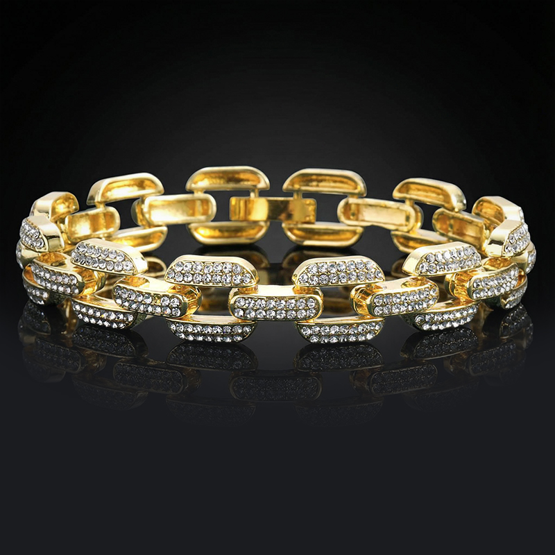 12mm Iced Rectangle Bracelet