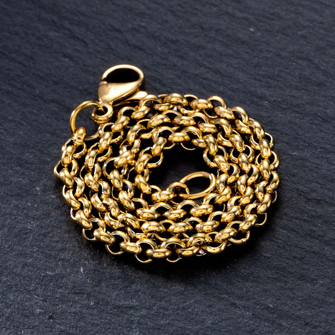 3mm Round Cable Bracelet in Gold