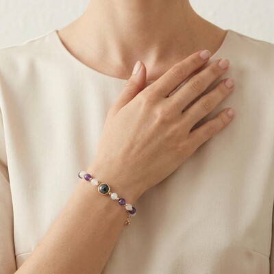 Amethyst Transfer Beads Bracelet