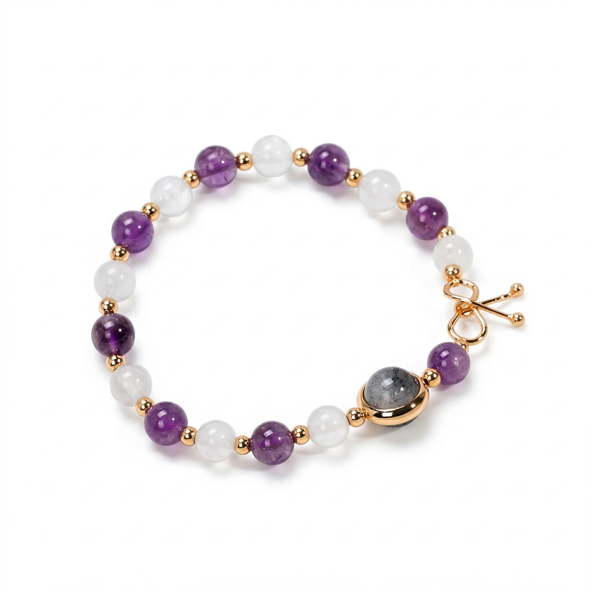 Amethyst Transfer Beads Bracelet