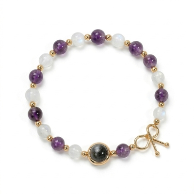 Amethyst Transfer Beads Bracelet