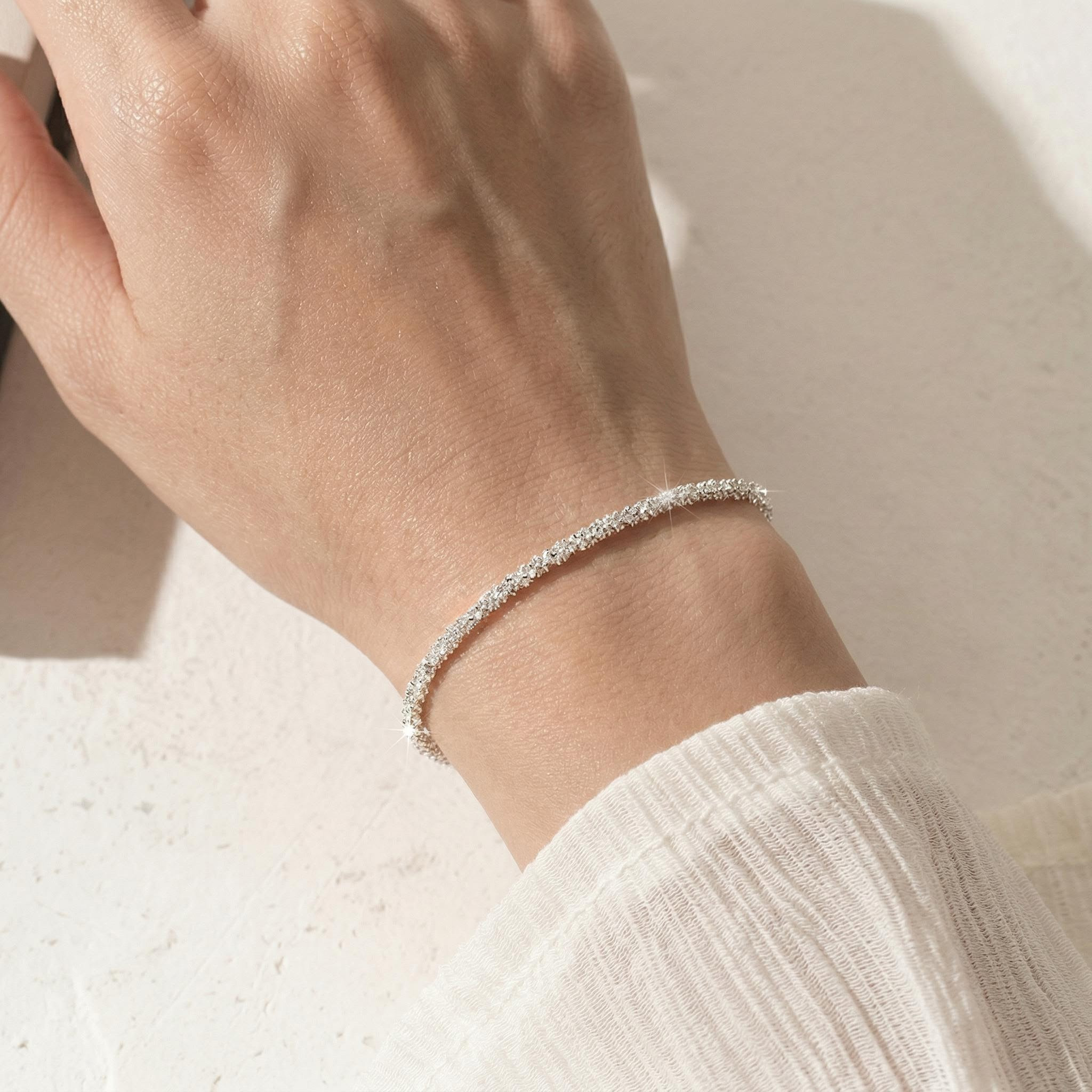 Sparkling Gypsophila Bracelet