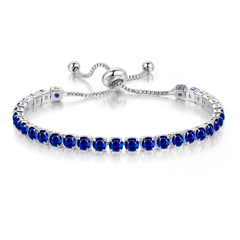 4mm Sapphire Tennis Chain Bracelet