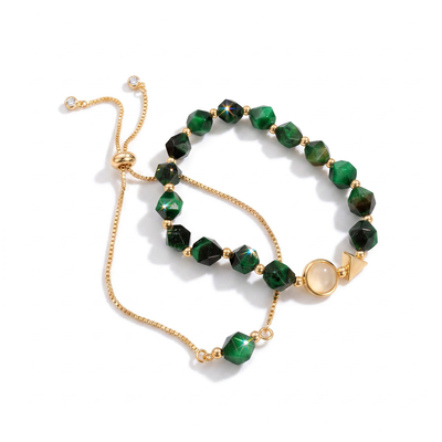 Natural Crystal Stone Adjustable Bracelet Set