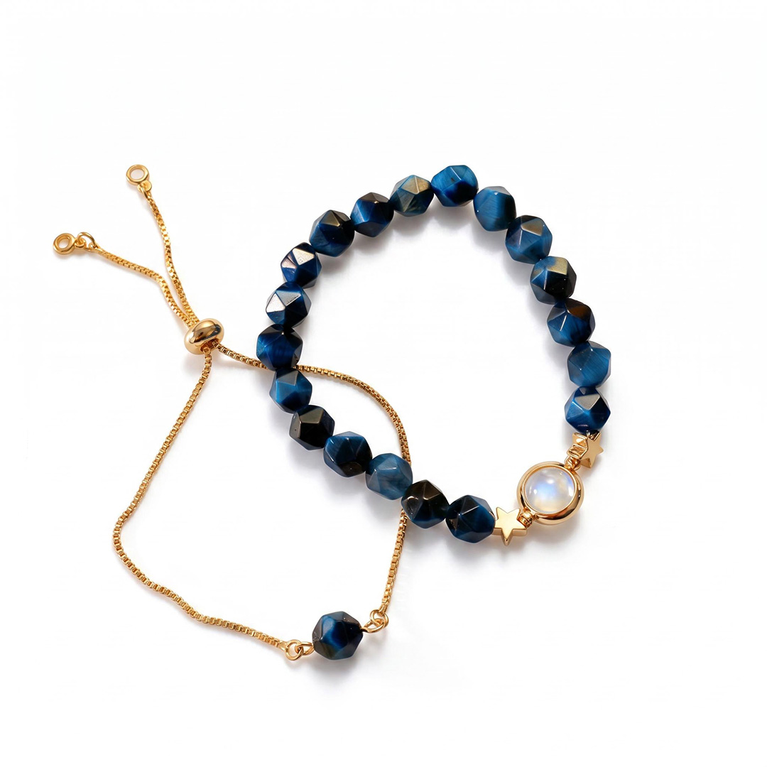 Natural Crystal Stone Adjustable Bracelet Set Natural Crystal Stone Adjustable Bracelet Set