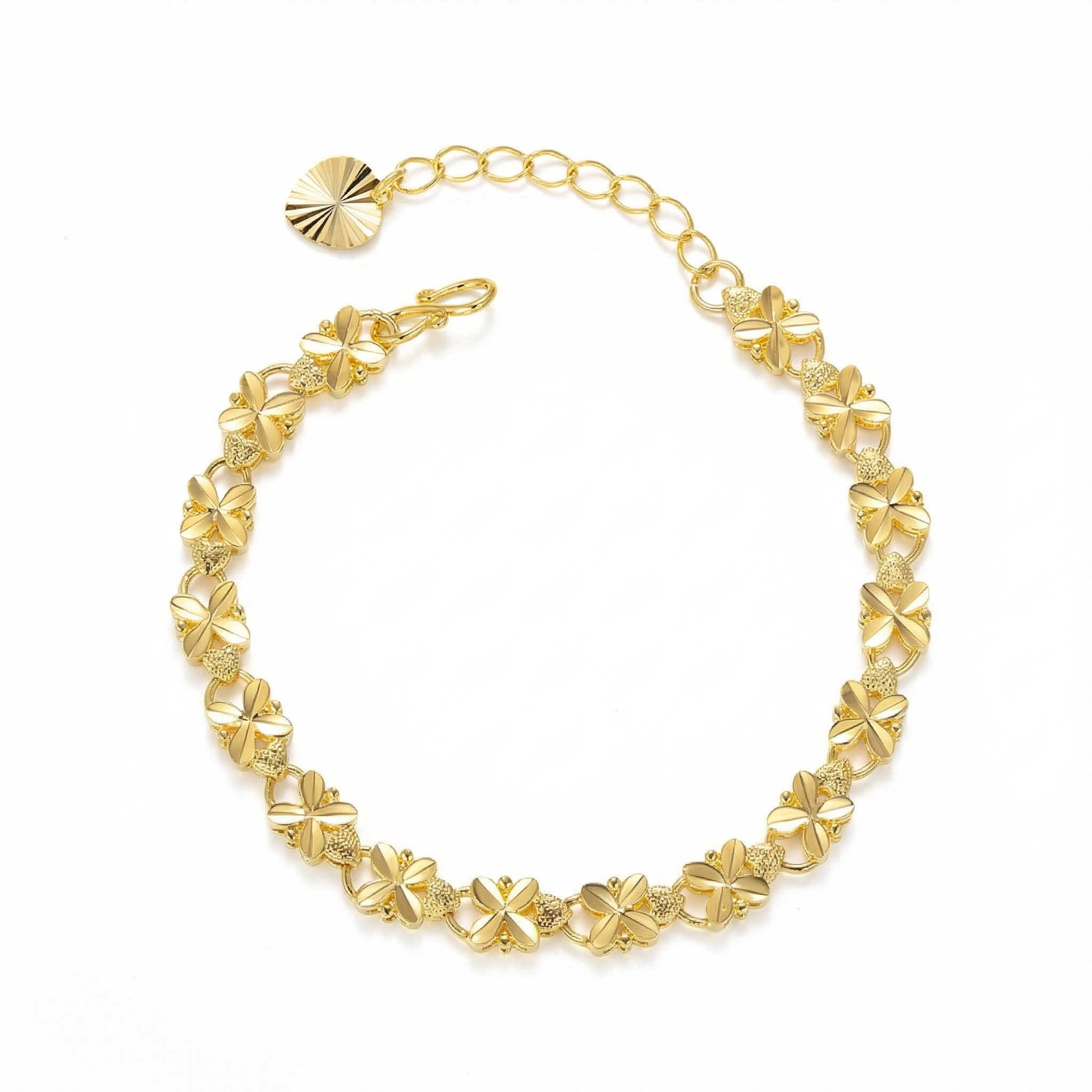 6mm Four-leaf Clover Bracelet in Gold