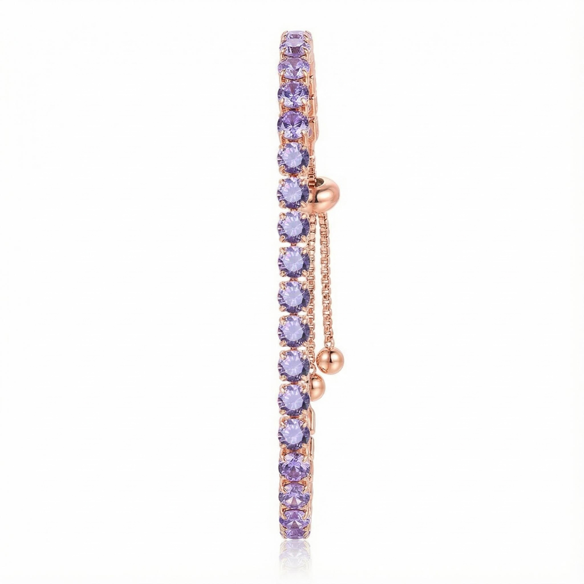 4mm Purple Stones Tennis Bracelet