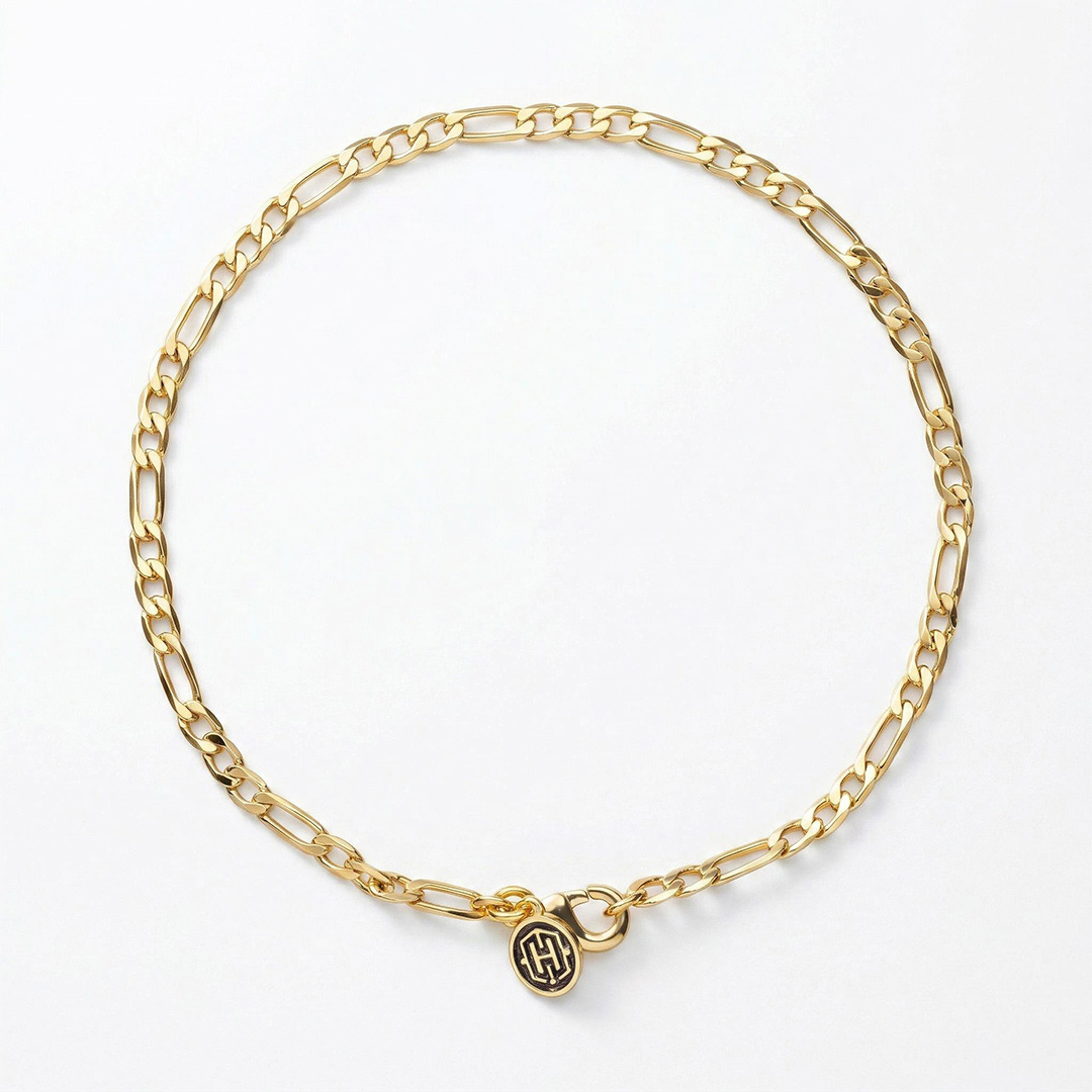 Women's 3mm Figaro Bracelet in Gold