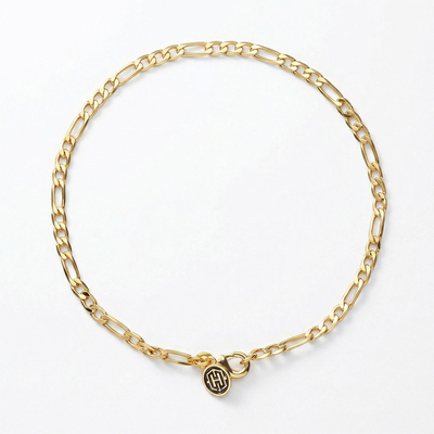 Women's 3mm Figaro Bracelet in Gold