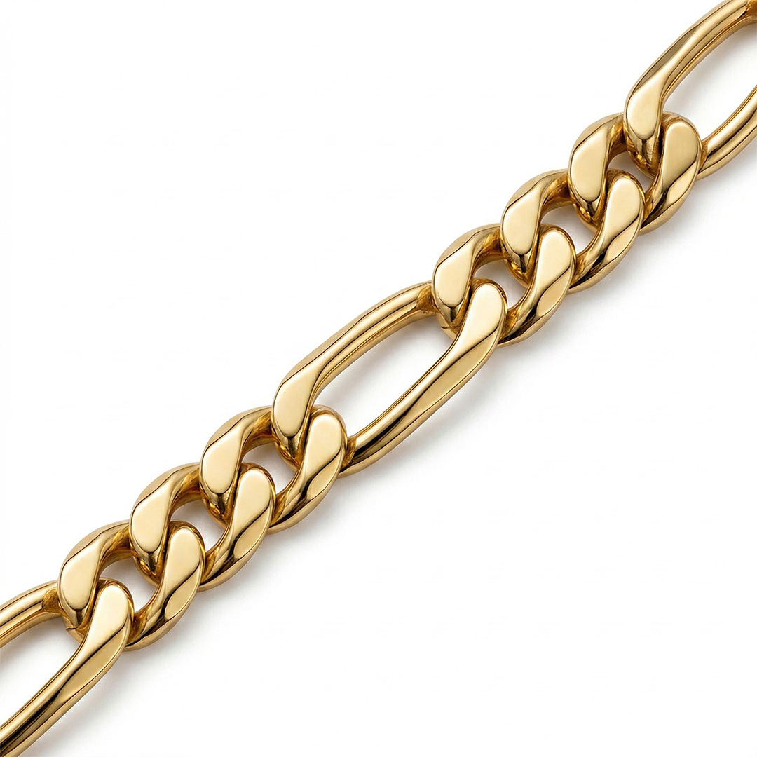 Women's 3mm Figaro Bracelet in Gold