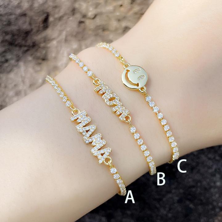 Iced Smiley Mama Bolo Bracelet