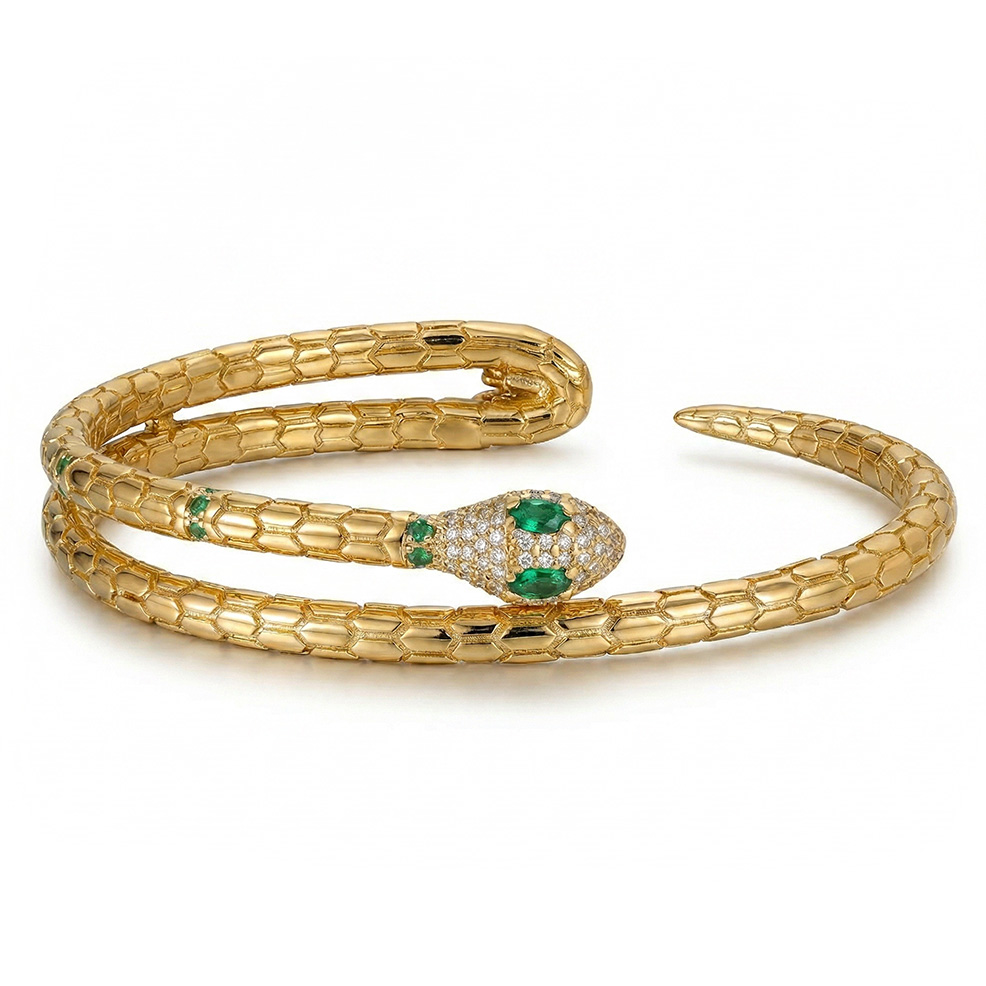 Adjustable Double Layer Design Snake Bracelet & Bangle