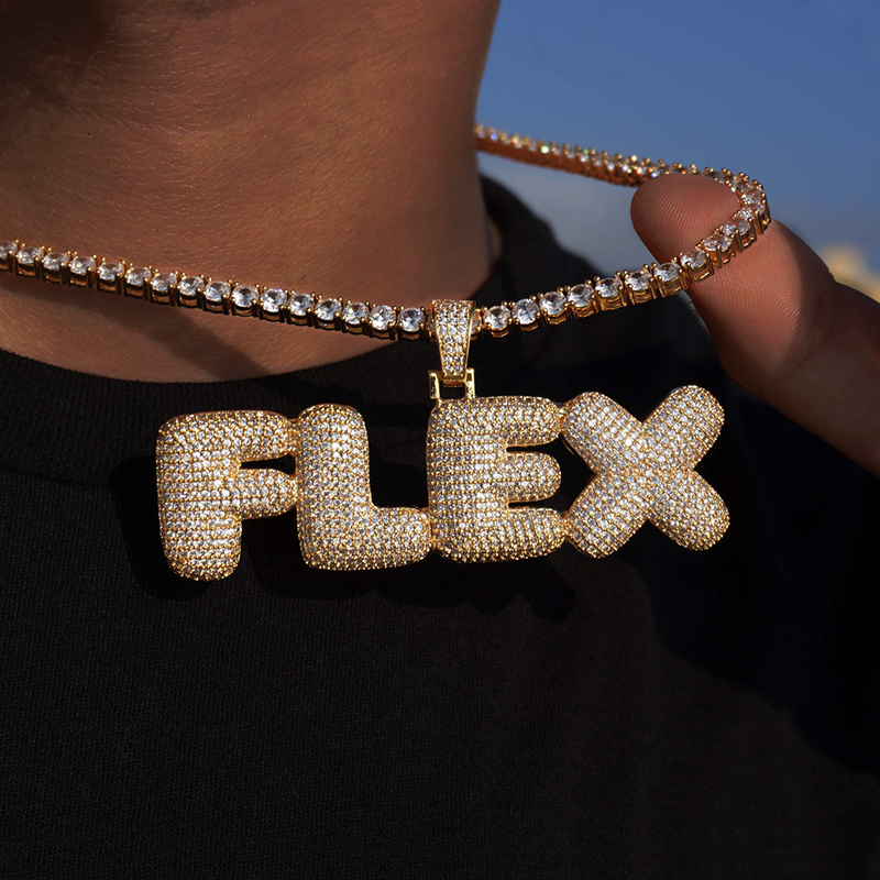Iced Out Custom Bubble Necklace