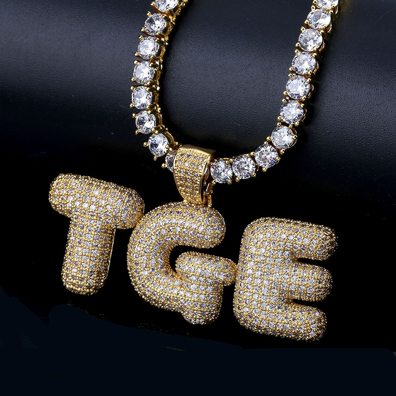 Iced Out Custom Bubble Necklace