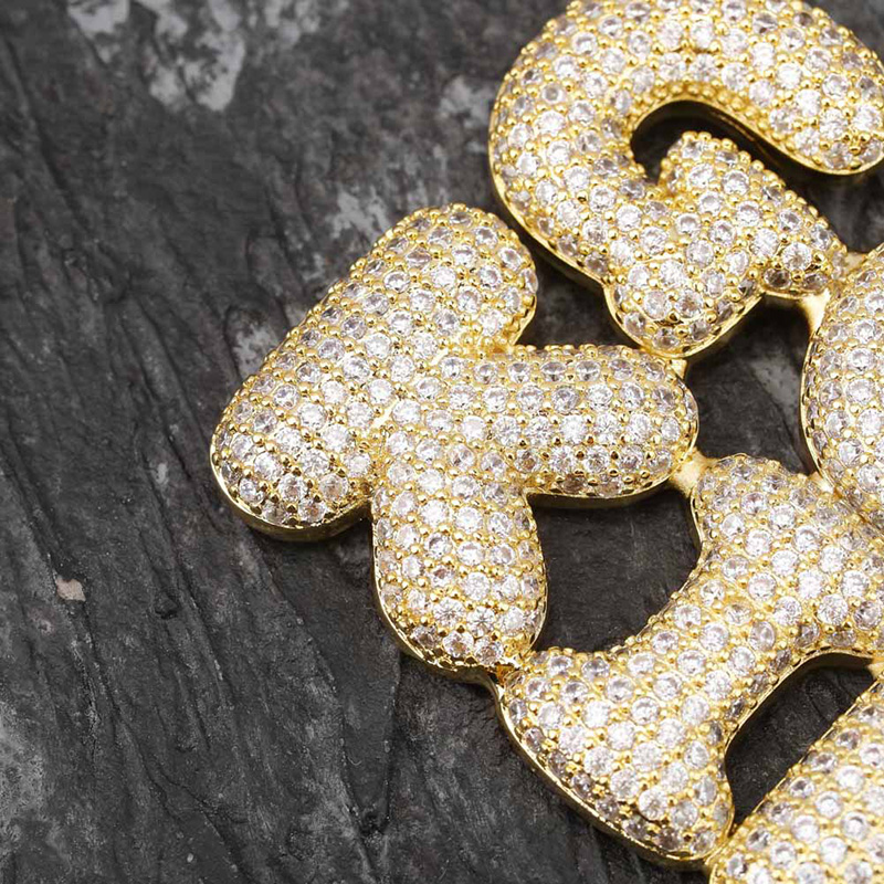 Iced Out Custom Bubble Necklace