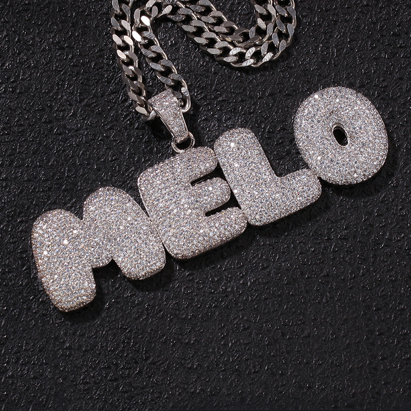 Iced Out Custom Bubble Necklace