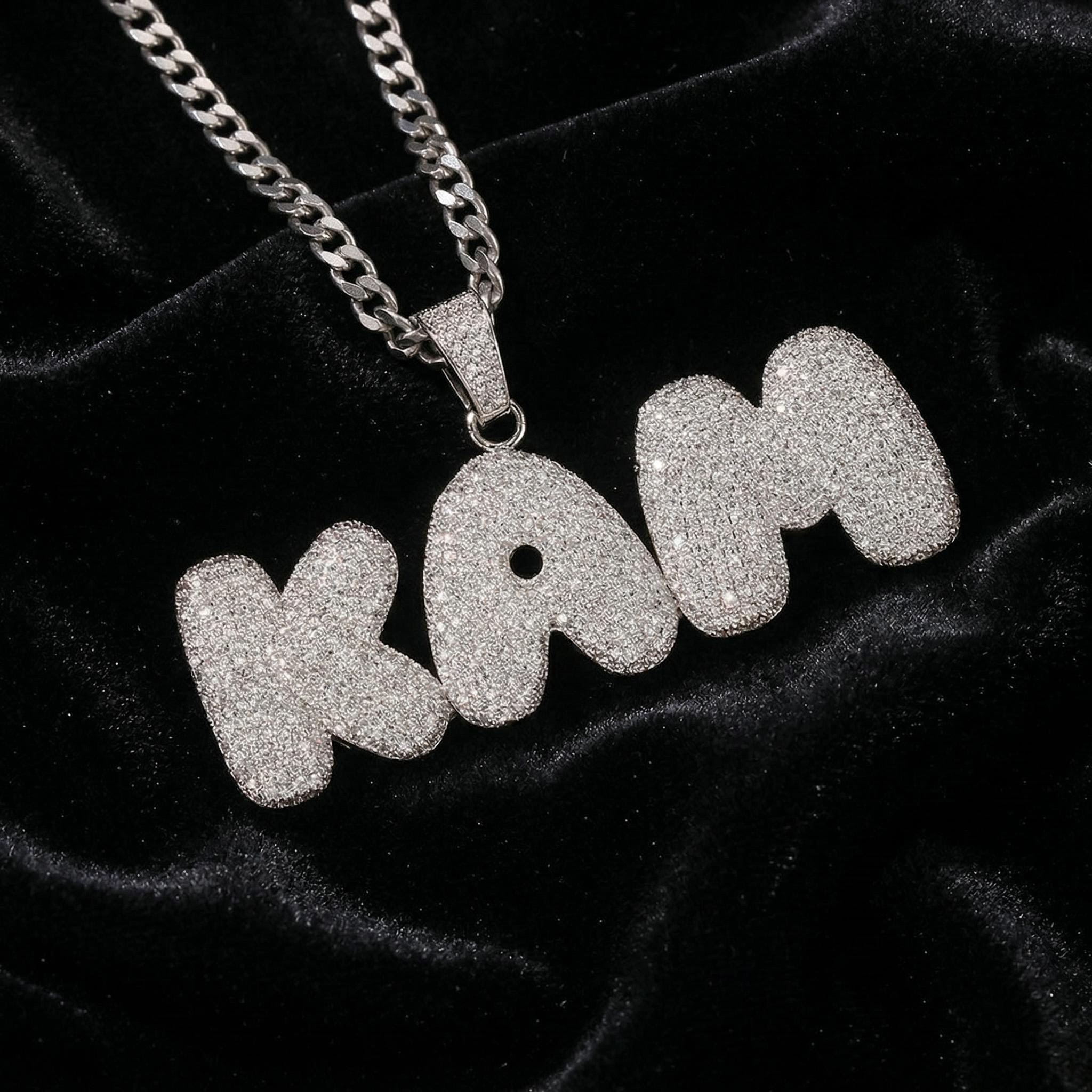 Iced Out Custom Bubble Necklace