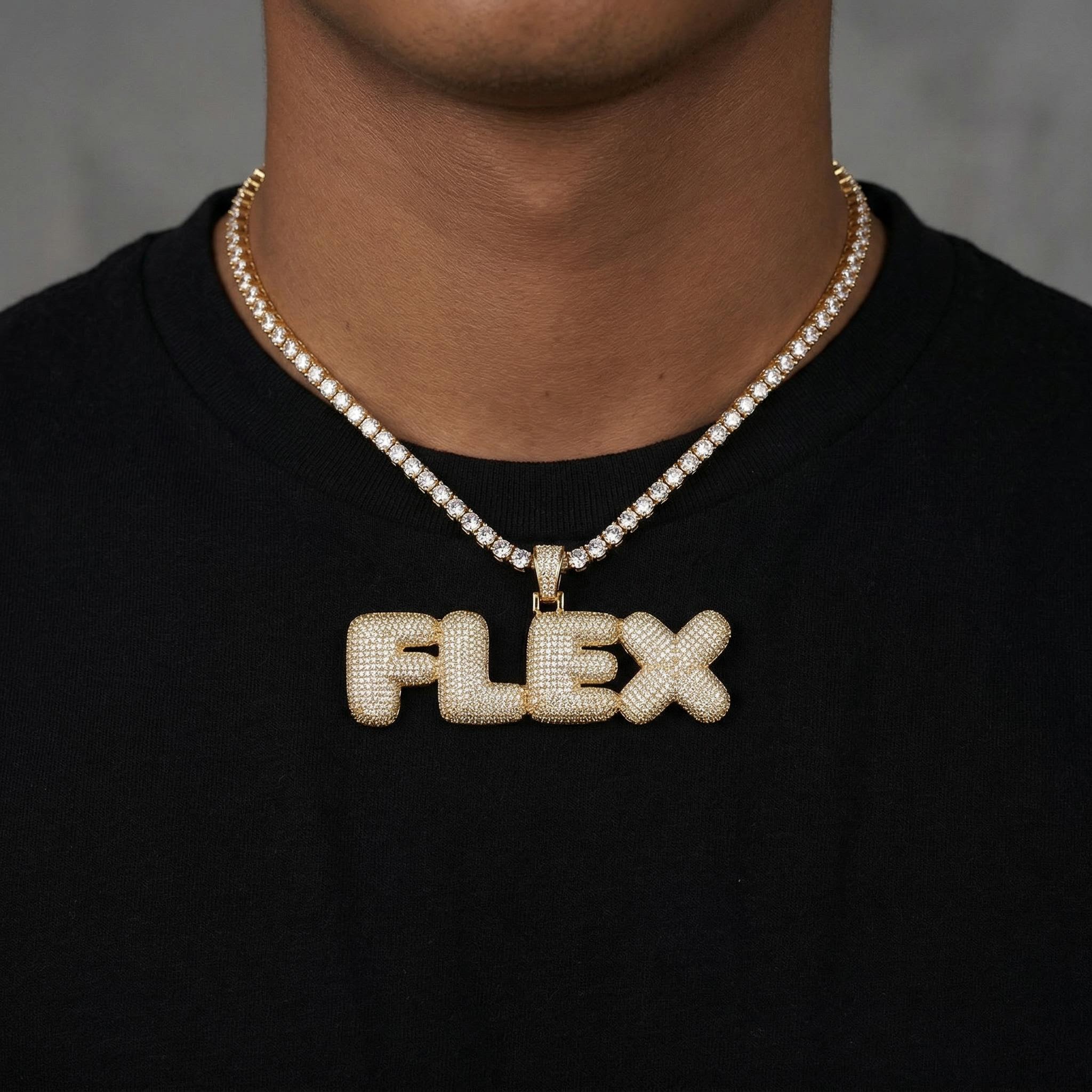Iced Out Custom Bubble Necklace