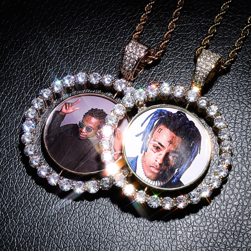 Iced Custom Rotating Photo Pendant