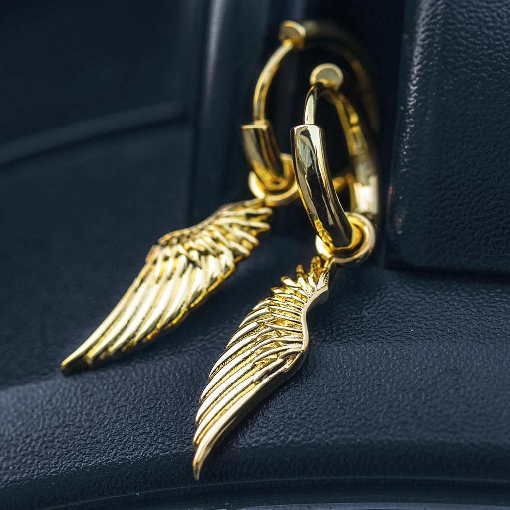 Angel Wings Earrings in Gold