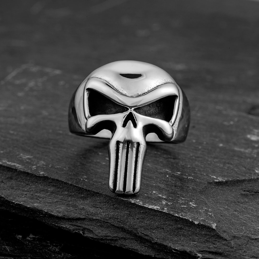 Evil Skull Stainless Steel Ring