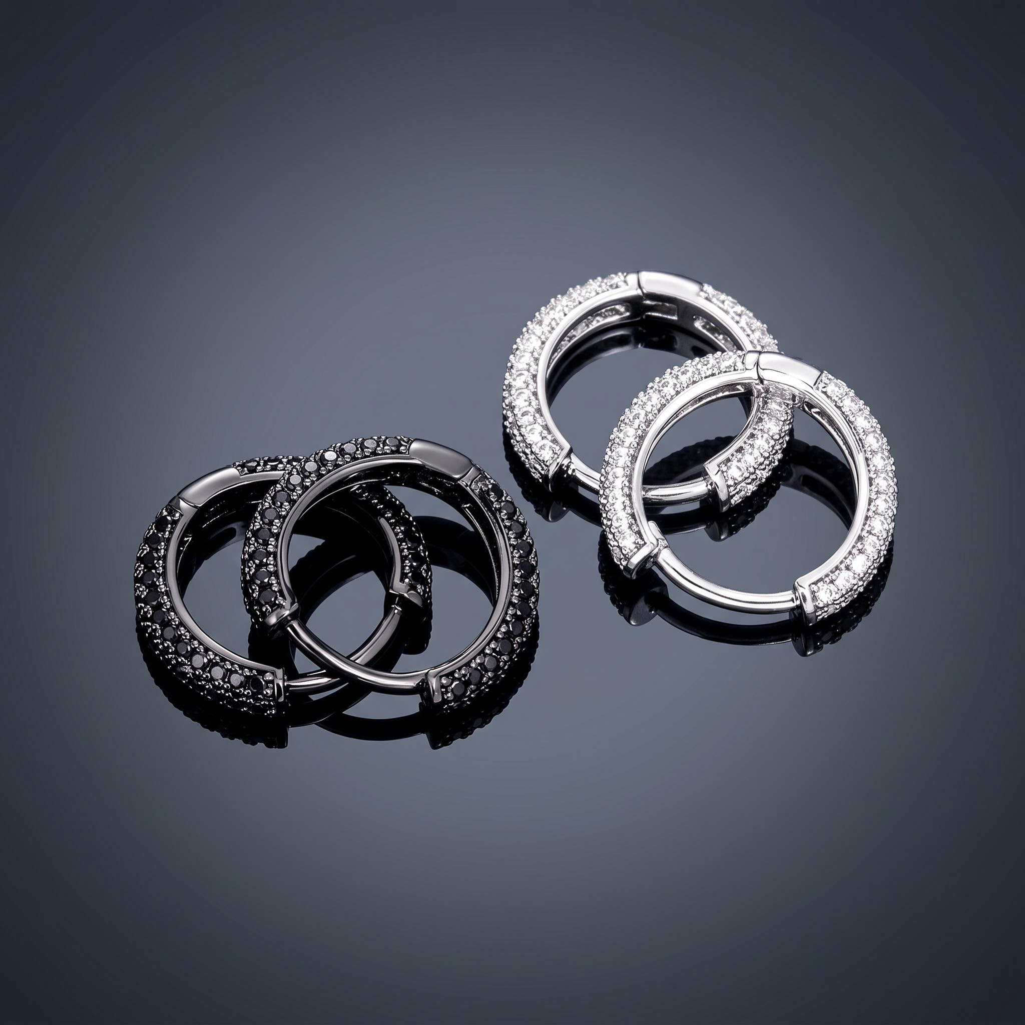 Iced Circle Hoop Earrings