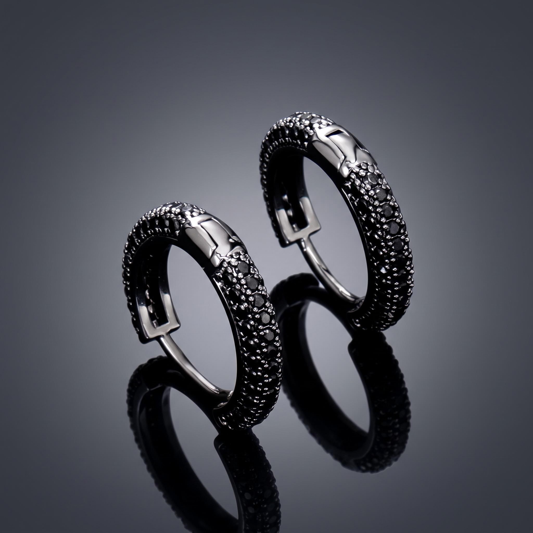 Iced Circle Hoop Earrings