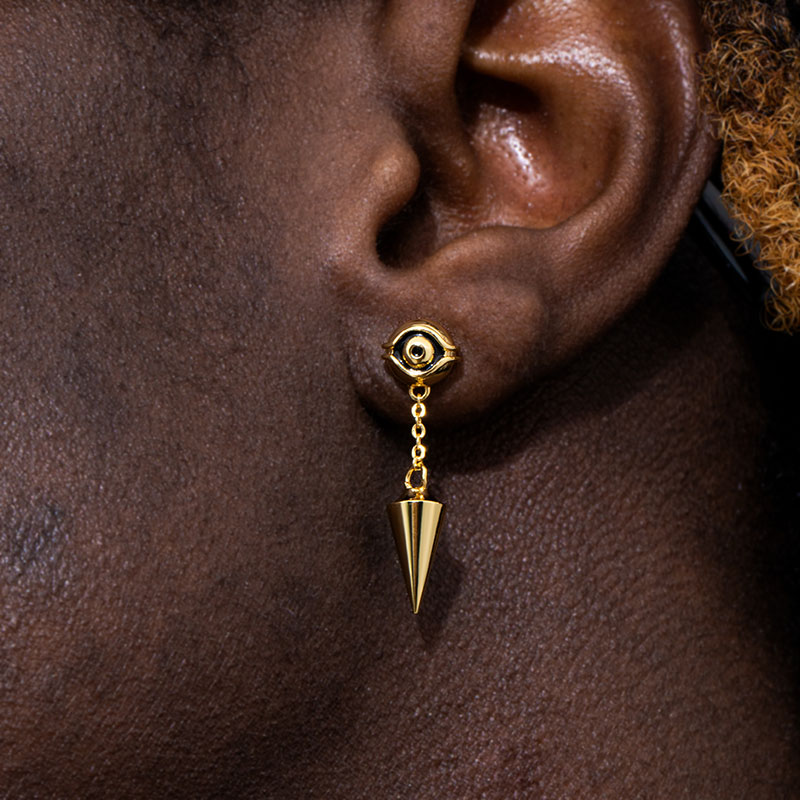 Eye of Ra Cron Drop Earrings - Helloice Jewelry