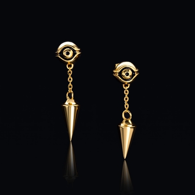Eye of Ra Cron Drop Earrings