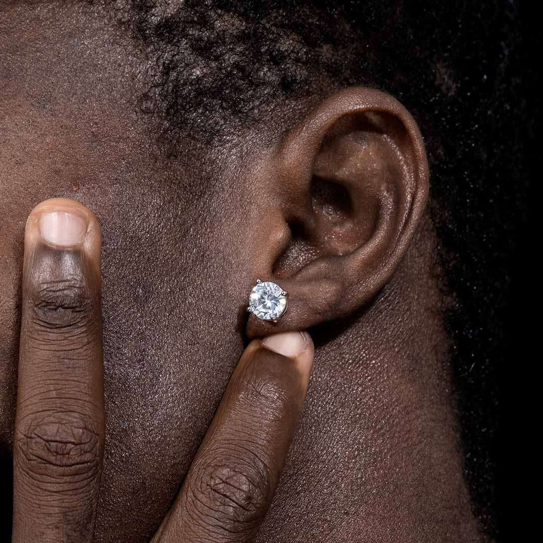 Round Cut Stud Earring
