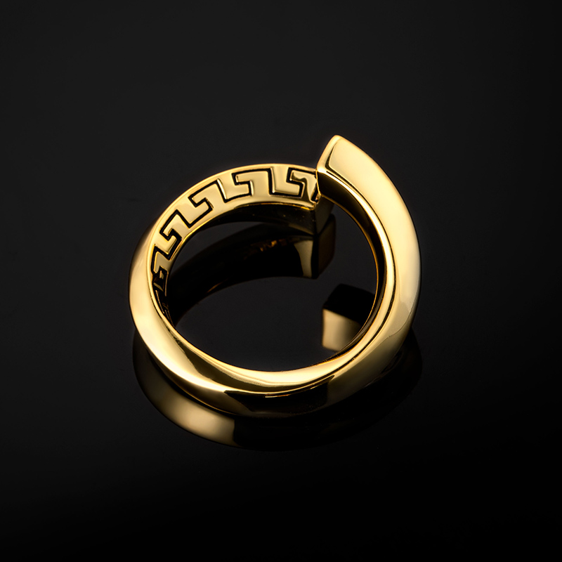 Women's Greek Key Mobius Infinity Ring