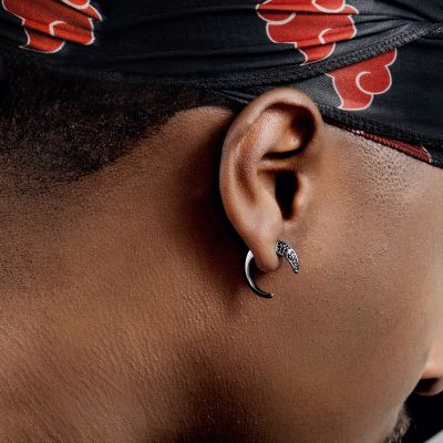 Sleek Black Claw Men's Hip Hop Earrings