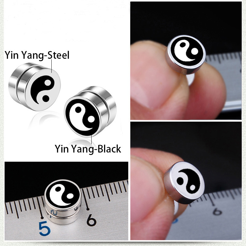 8mm Magnetic Non-Piercing Stud Earrings