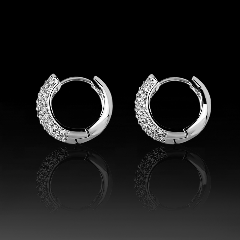 Micro Pave Hoop Earring