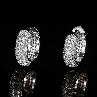 Micro Pave Hoop Earring