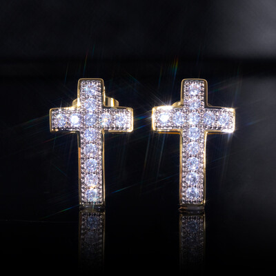 Micro Cross Stud Earrings