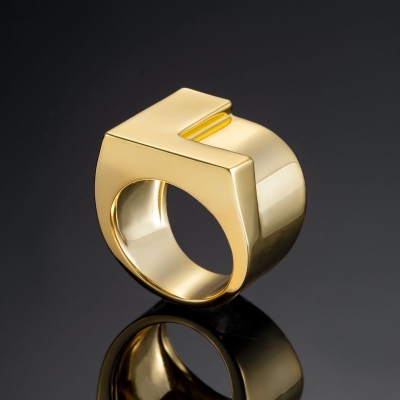Men's Bold 26 Initial Letters Ring