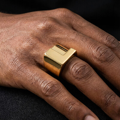 Men's Bold 26 Initial Letters Ring