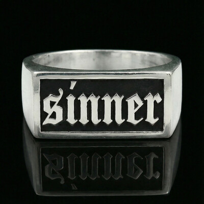 Men's Custom Old English Name/Letters Square Signet Ring
