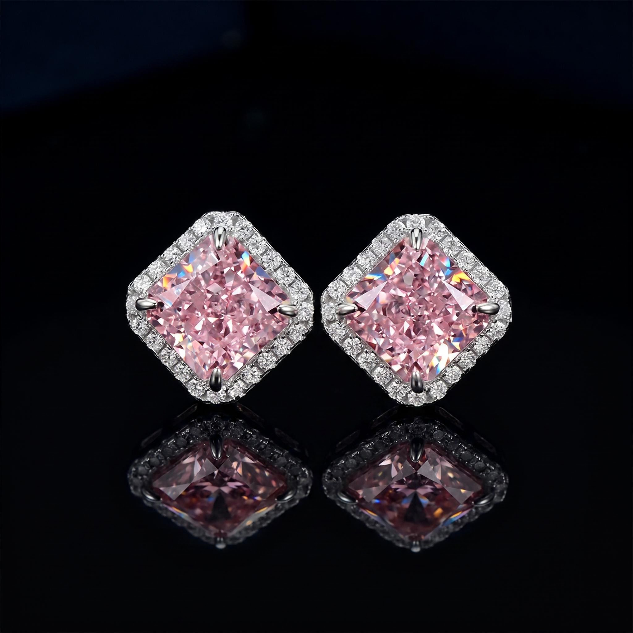 Radiant Cut Stud Earrings