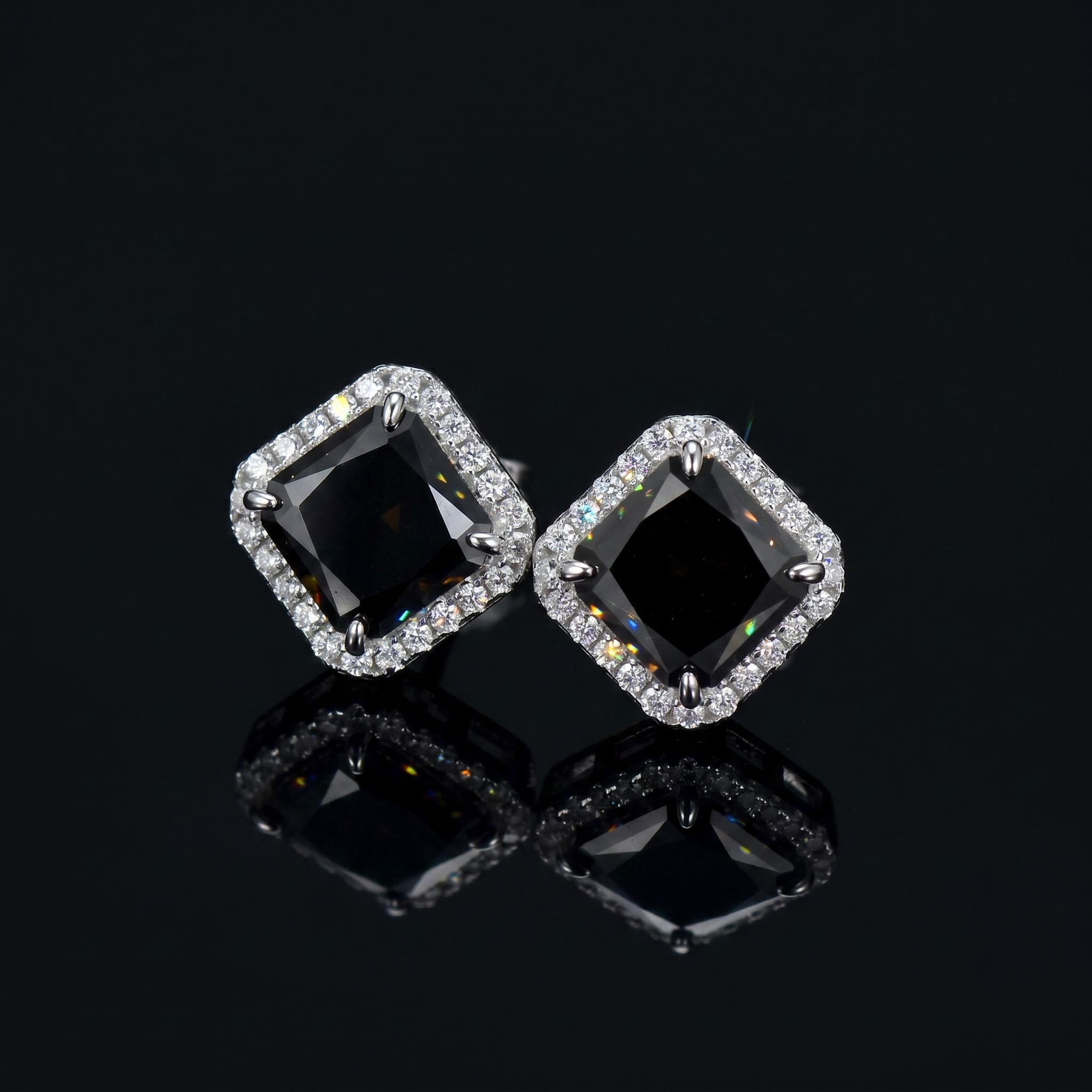 Radiant Cut Stud Earrings