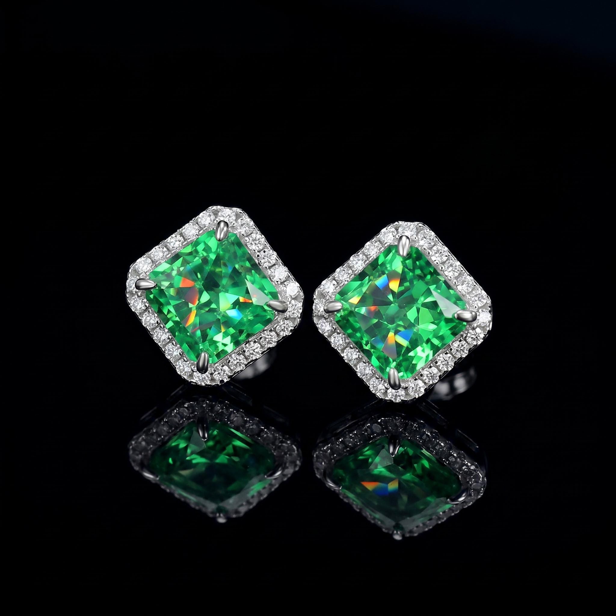 Radiant Cut Stud Earrings