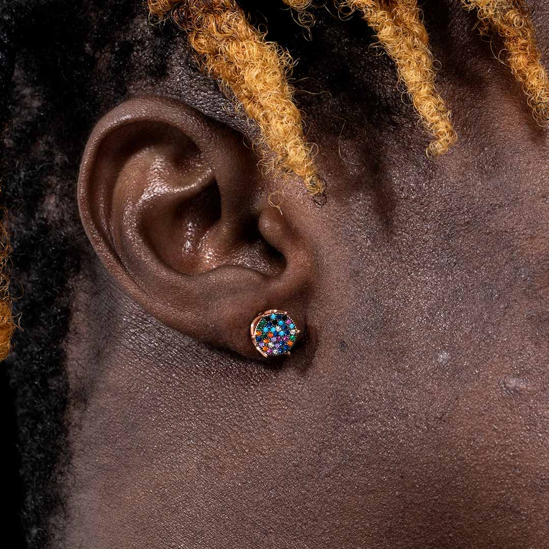 Micro Pave Diamonds Stud Earrings